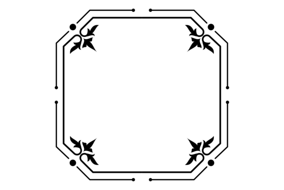 A Black and White Frame with a Flower De: A Timeless Design in a Digital Age