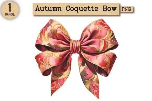 Autumn Coquette Bow PNG Clipart 2