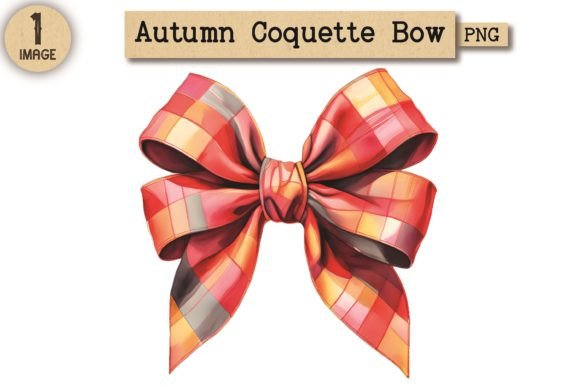 Autumn Coquette Bow PNG Clipart 4: A Versatile Design for Creative Expression