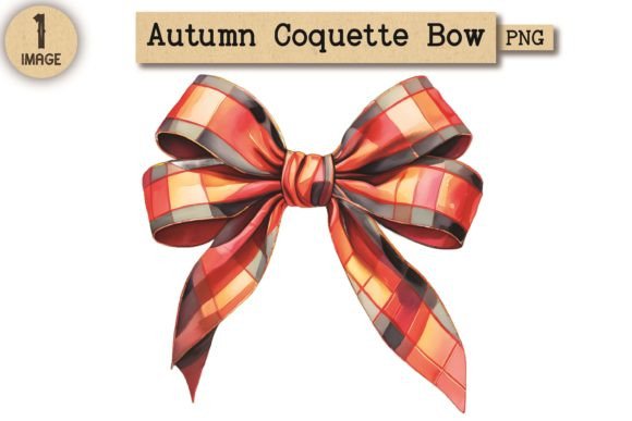 Autumn Coquette Bow PNG Clipart 5: A Versatile Design Asset for Creative and Commercial Use