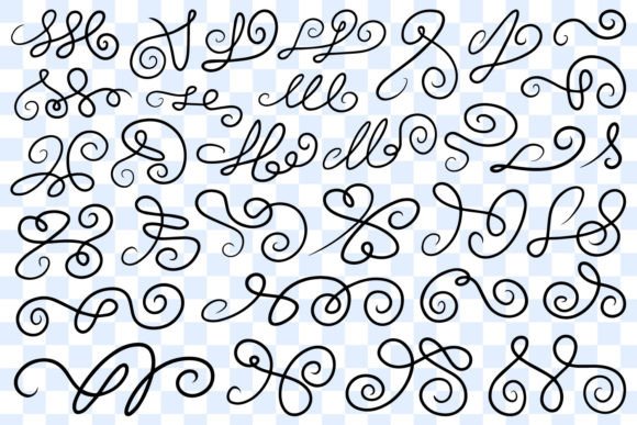 Calligraphic Scribble Curly Lines: A Unique Blend of Art and Design