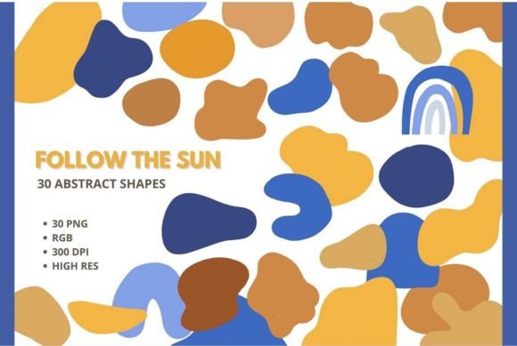 Follow the Sun - 30 Abstract Shapes PNG