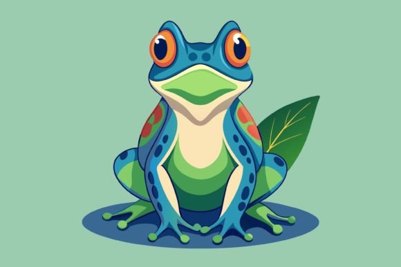 Frog Vector, Bewitching Amphibian, Optim