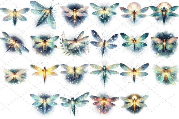 GlowFly Watercolor Enchantment Bundle: A Magical Design Asset