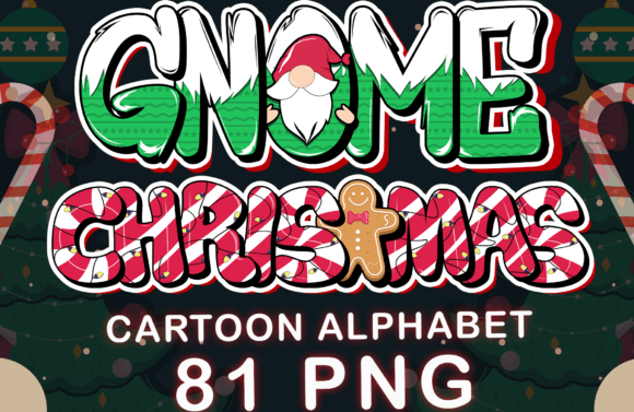 Gnome Christmas Alphabet, 81 PNG: A Creative Tool for Holiday Design