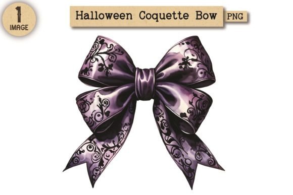 Halloween Coquette Bow PNG Clipart 3: A Versatile Design Element for Creative and Commercial Use
