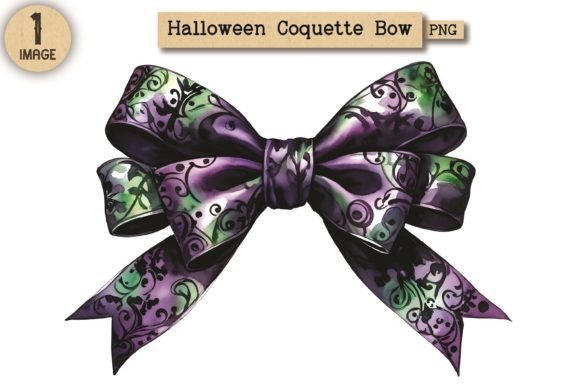 Halloween Coquette Bow PNG Clipart 8