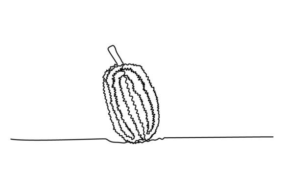 Jack Fruit One Continuous Line Design