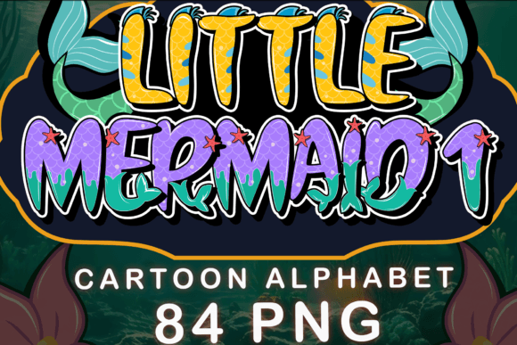 Little Mermaid V1 Alphabet, 84 PNG: A Creative Tool for Every Project