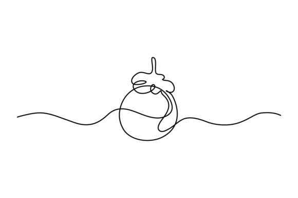Mangosteen One Continuous Line: A Design Concept for Modern Creativity