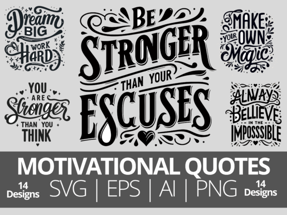 Motivational Quotes Svg Bundle