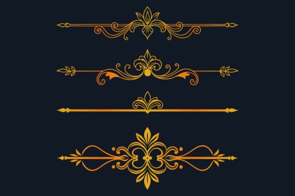 Ornamental Calligraphy Dividers for Elegant Design
