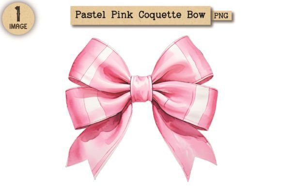 Pastel Pink Coquette Bow Clipart PNG 19: A Versatile Design Element for Creative Projects