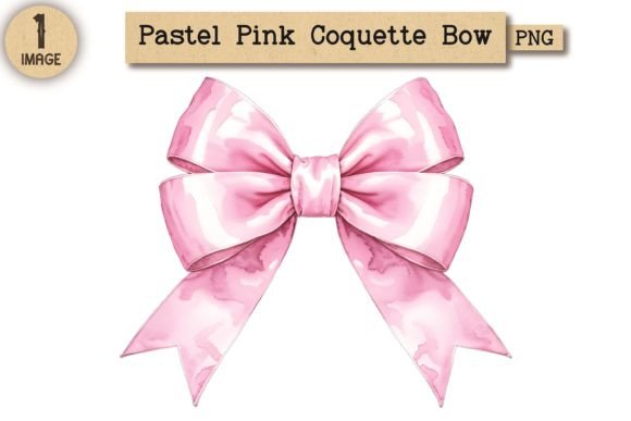 Pastel Pink Coquette Bow Clipart PNG 6: A Versatile Design Element for Creative Projects