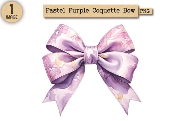 Pastel Purple Coquette Bow PNG 11