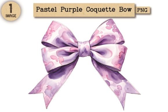 Pastel Purple Coquette Bow PNG 5