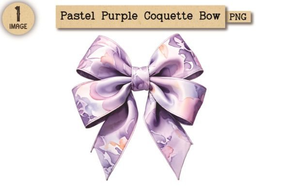 Pastel Purple Coquette Bow PNG 8