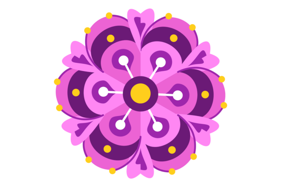 Spring Flowers Icon: Retro Flowers Clip