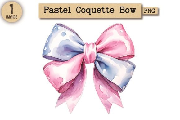 Vintage Pastel Coquette Bow PNG 12: A Versatile Design for Creative Projects