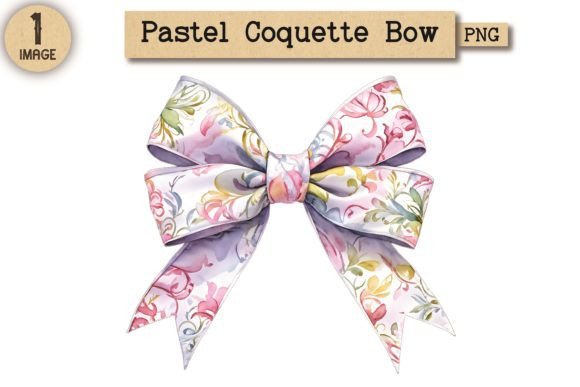 Vintage Pastel Coquette Bow PNG: A Versatile Design for Creative Projects