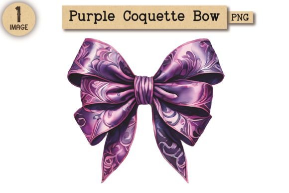 Vintage Purple Coquette Bow PNG 10: A Versatile Digital Asset for Creative Projects