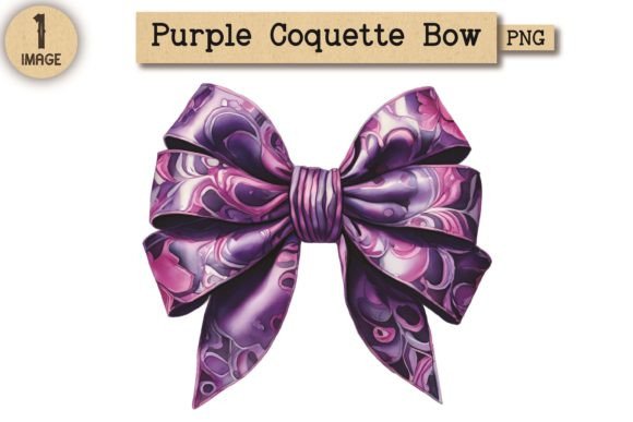 Vintage Purple Coquette Bow PNG 8: A Versatile Digital Art Asset