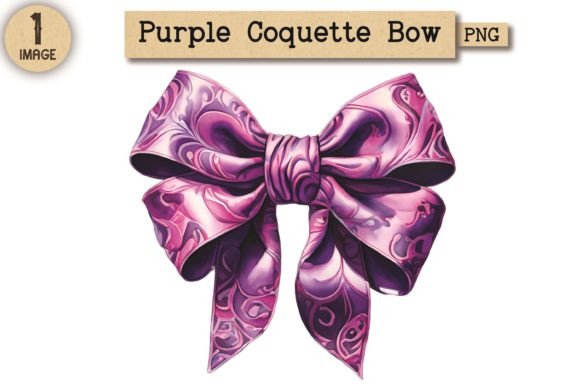 Vintage Purple Coquette Bow PNG 9: A Versatile Digital Asset for Creative Professionals
